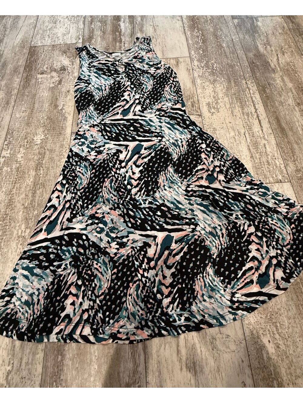 ascana US 2 Abstract Print Sleeveless Maxi Dress